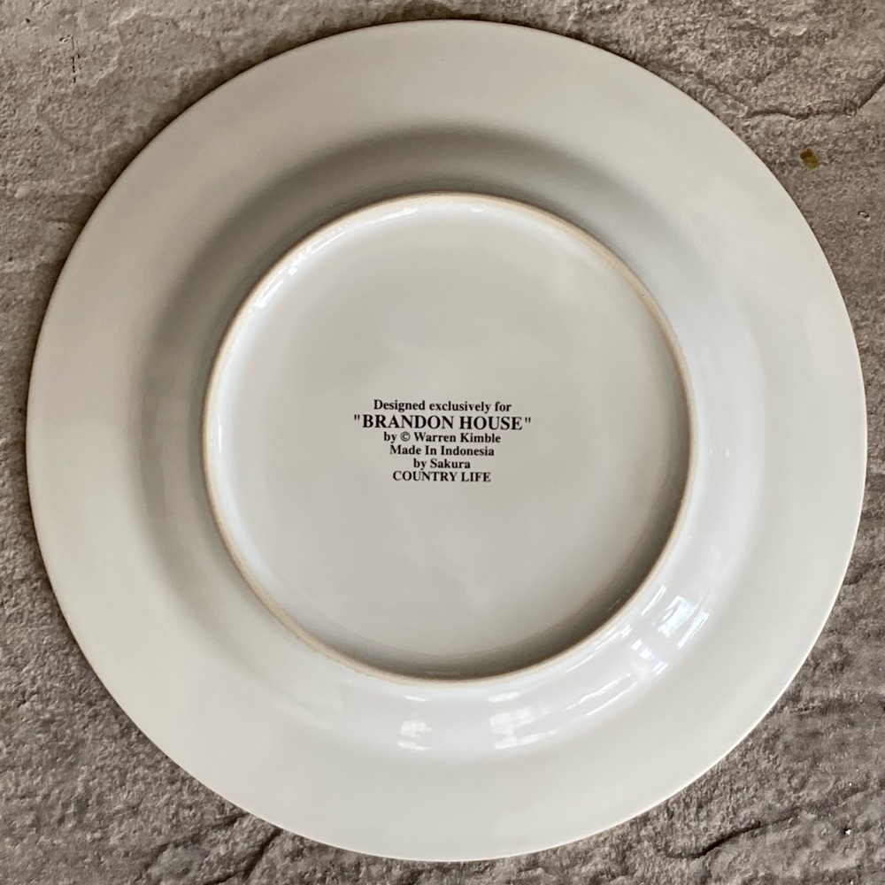 Sakura Country Life Set of 2 Salad Plates 8 1/4” Brandon House By Warren Kimble - Picture 3 of 6